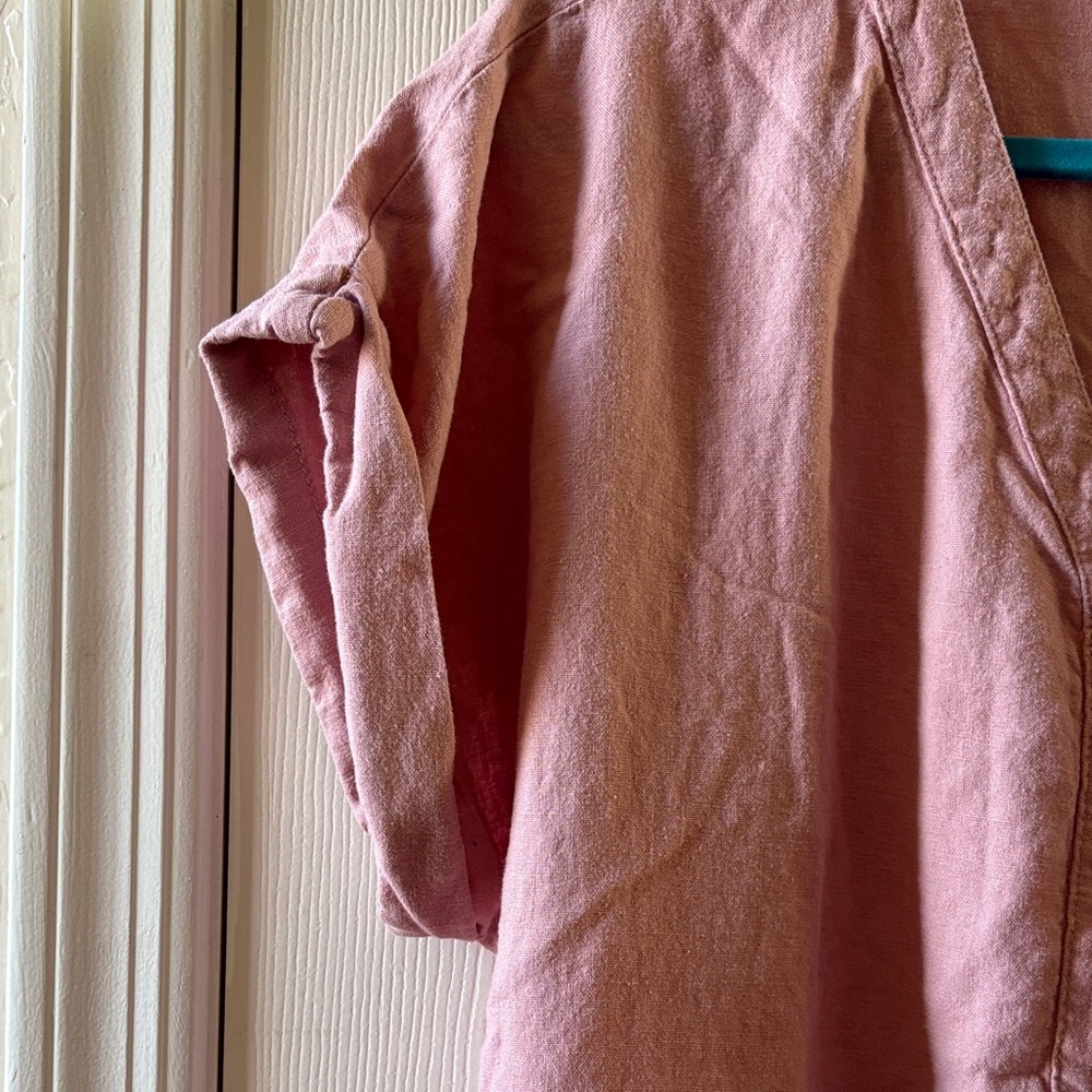 Pink V-Neck Dress - Picture 2 of 7